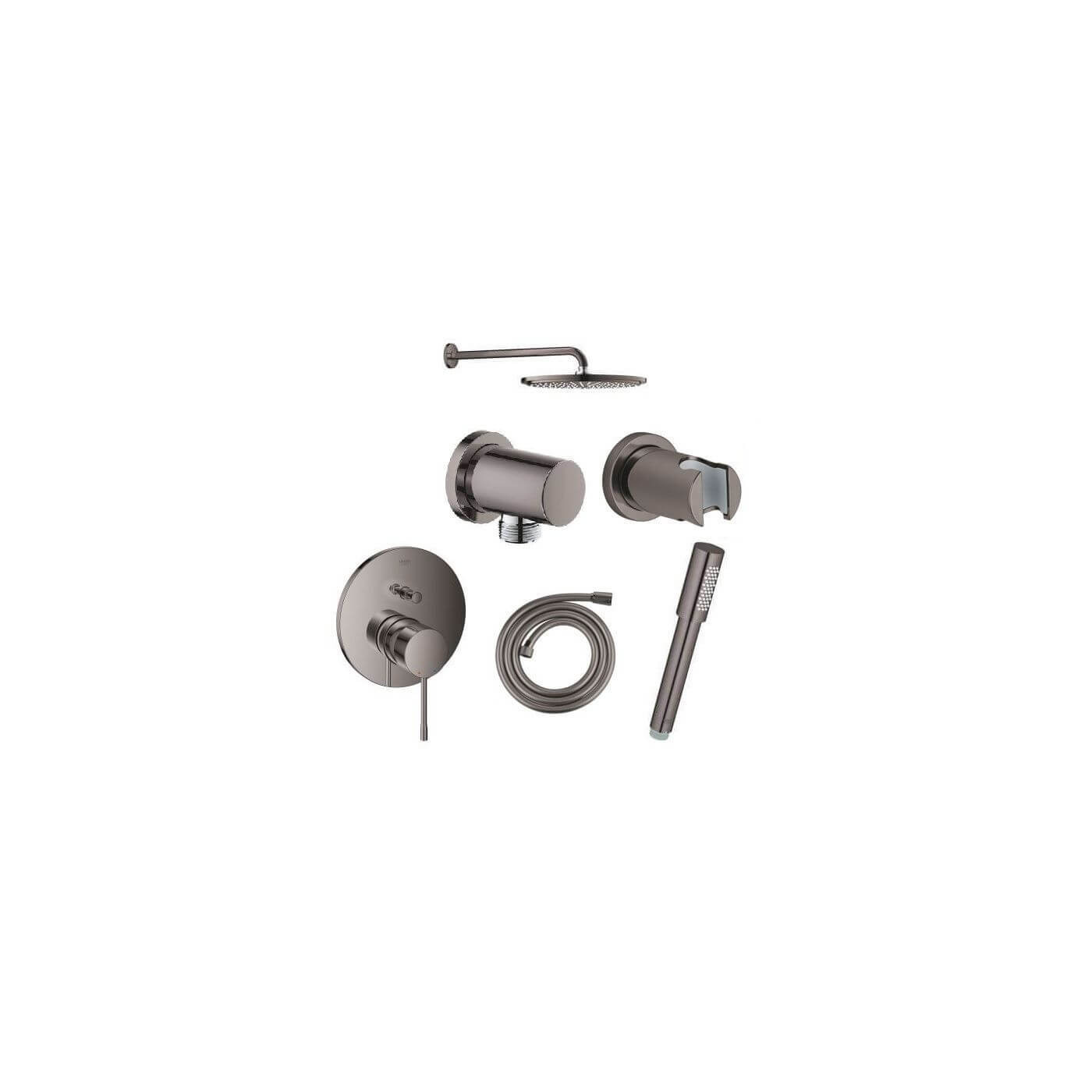 Zestaw Prysznicowy 6w1 Essence Pofessional Brushed Hard Graphite Grohe