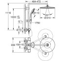 System Prysznicowy Z Termostatem Euphoria System 26723000 Grohe