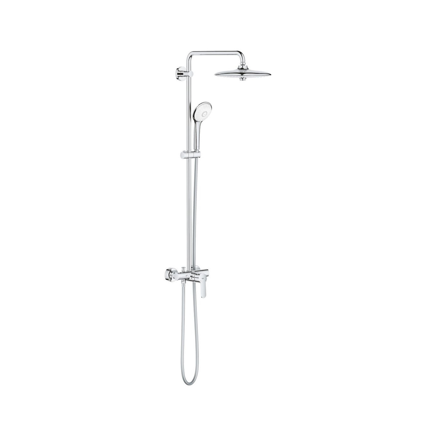 System Prysznicowy Z Jednouchwytową Baterią Ścienną Euphoria System 27473002 Grohe
