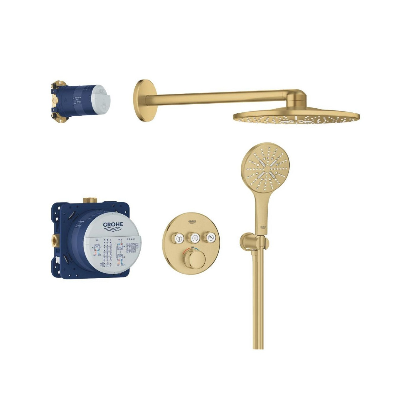 Zestaw Prysznicowy Z Deszczownicą Rainshower Smartactive 310 Grohtherm SmartControl 34863GN0 Grohe