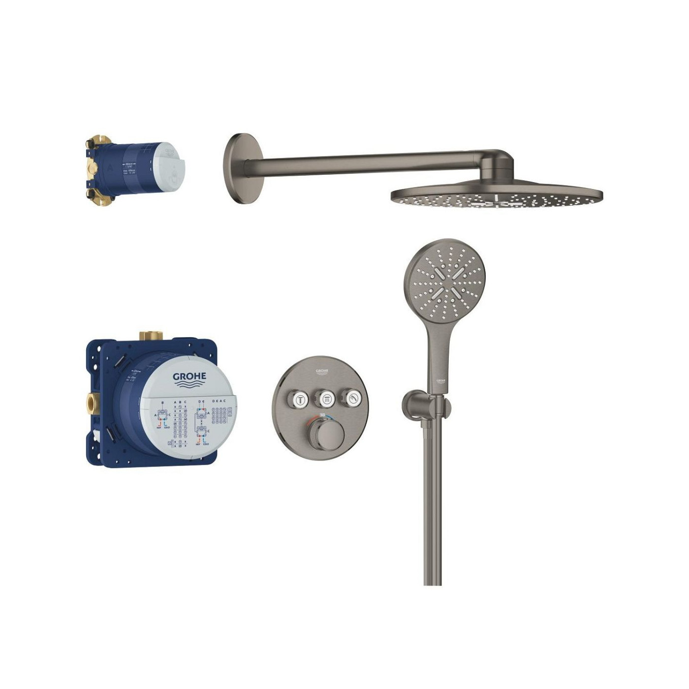 Zestaw Prysznicowy Z Deszczownicą Rainshower Smartactive 310 Grohtherm SmartControl 34863AL0 Grohe