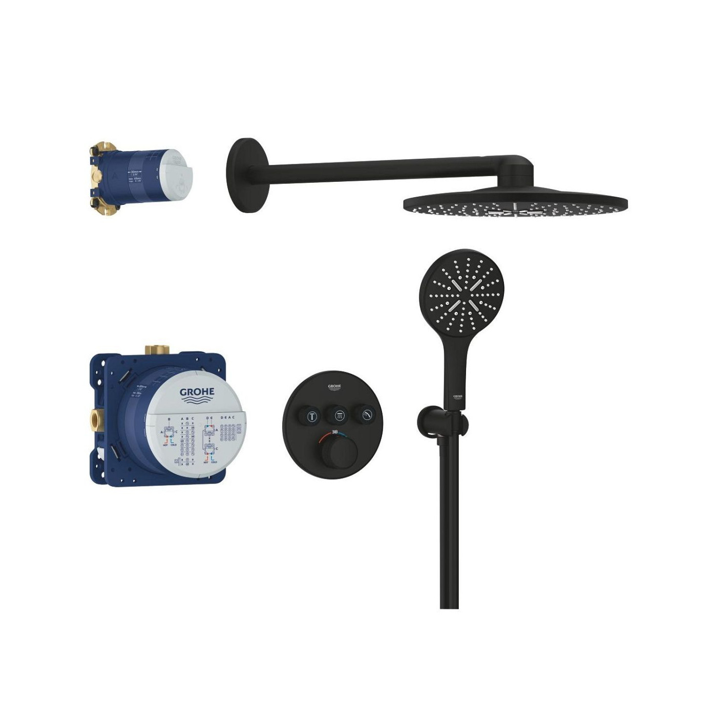 Zestaw Prysznicowy Z Deszczownicą Rainshower Smartactive 310 Grohtherm SmartControl 34863KF0 Grohe