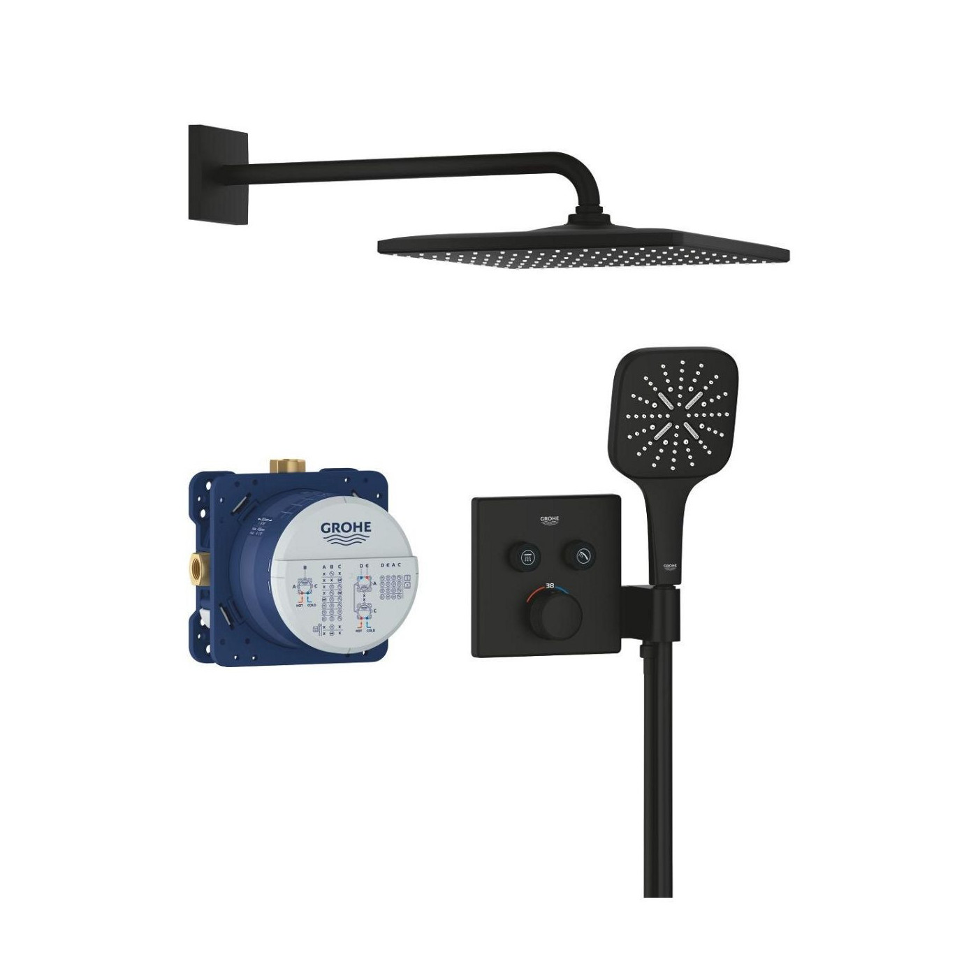 Zestaw Prysznicowy Z Deszczownicą Rainshower Mono 310 Cube Grohtherm SmartControl 34865KF0 Grohe