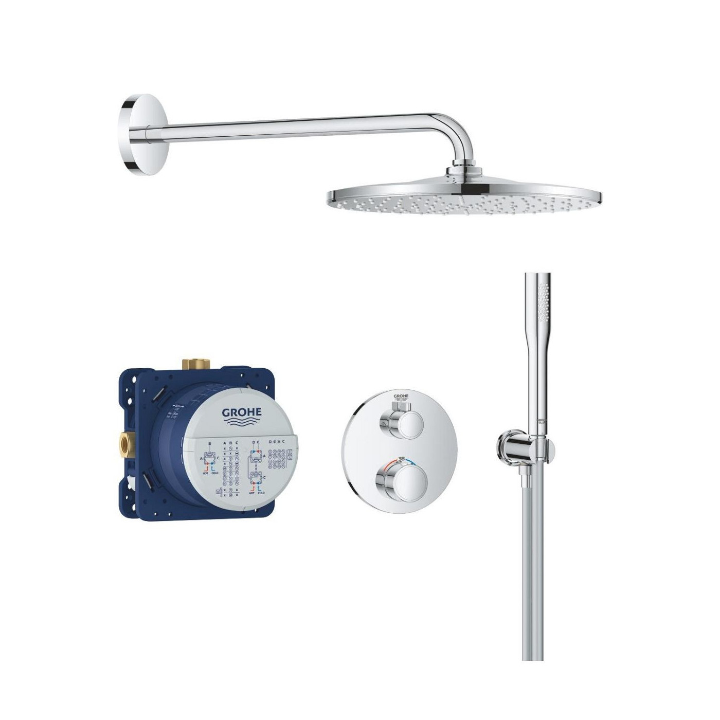 Zestaw Prysznicowy Z Deszczownicą Rainshower Mono 310 Grohtherm 34869000 Grohe