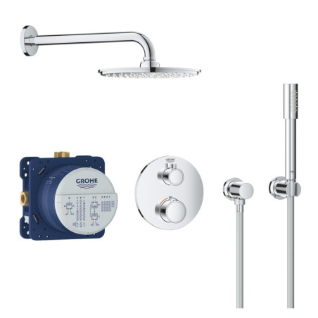 Zestaw Prysznicowy Z Deszczownicą Rainshower Cosmopolitan 210 Grohtherm 34732000 Grohe