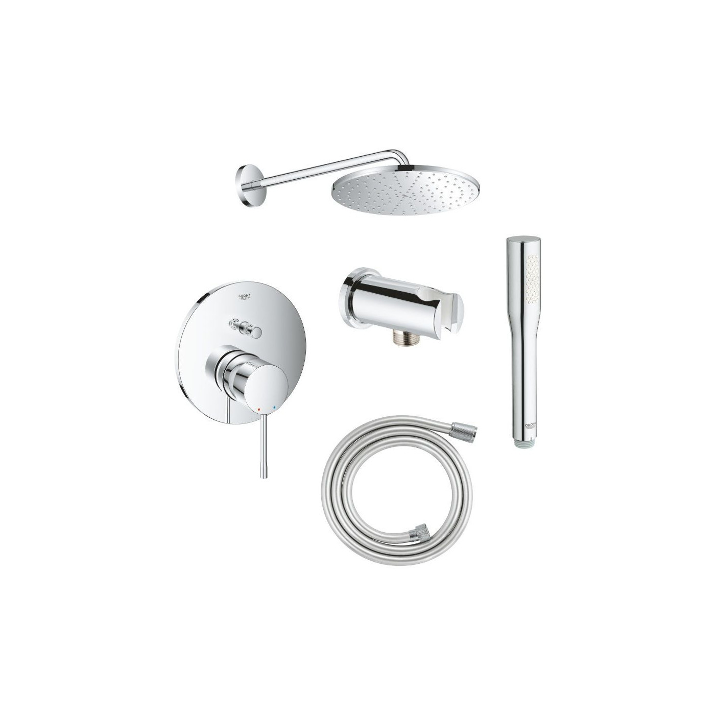 Zestaw Prysznicowy Essence Chrom 24167001+26558000+26658000+27400000+28364001 Grohe