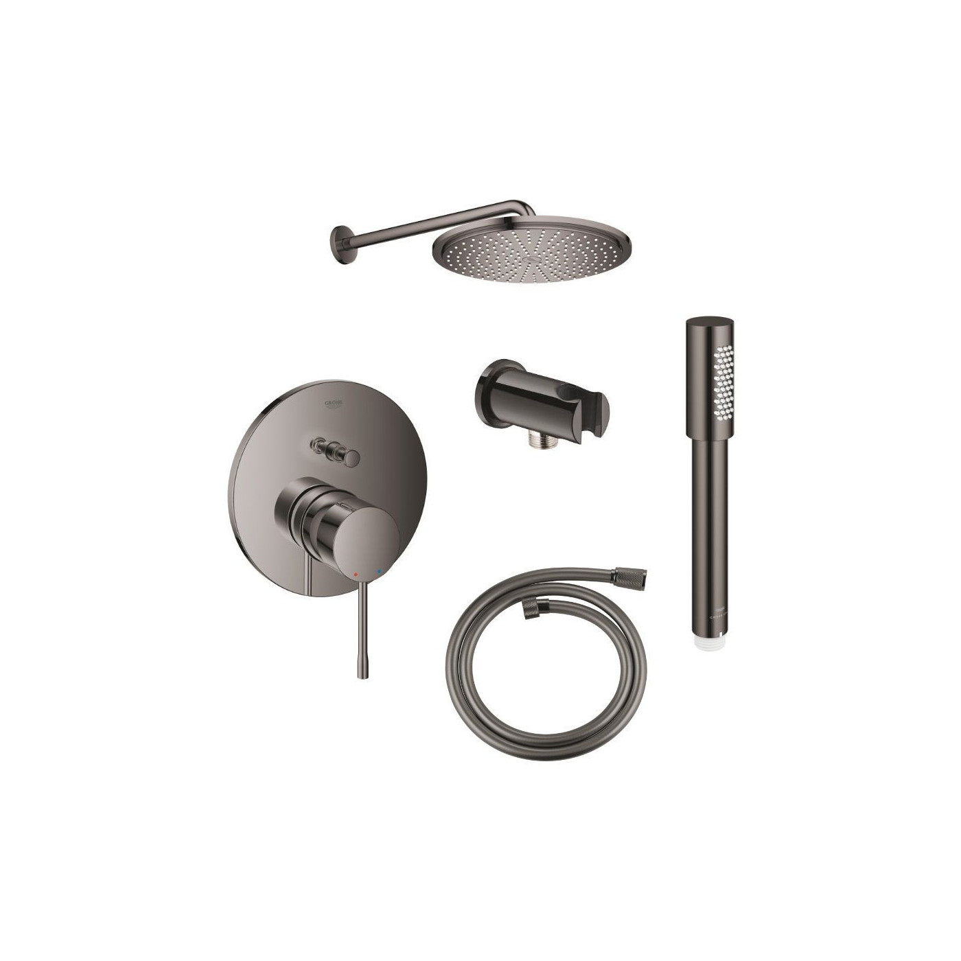 Zestaw Prysznicowy Essence Hard Graphite 24167A01+26066A00+28362A00+26866A00+26658A00 Grohe