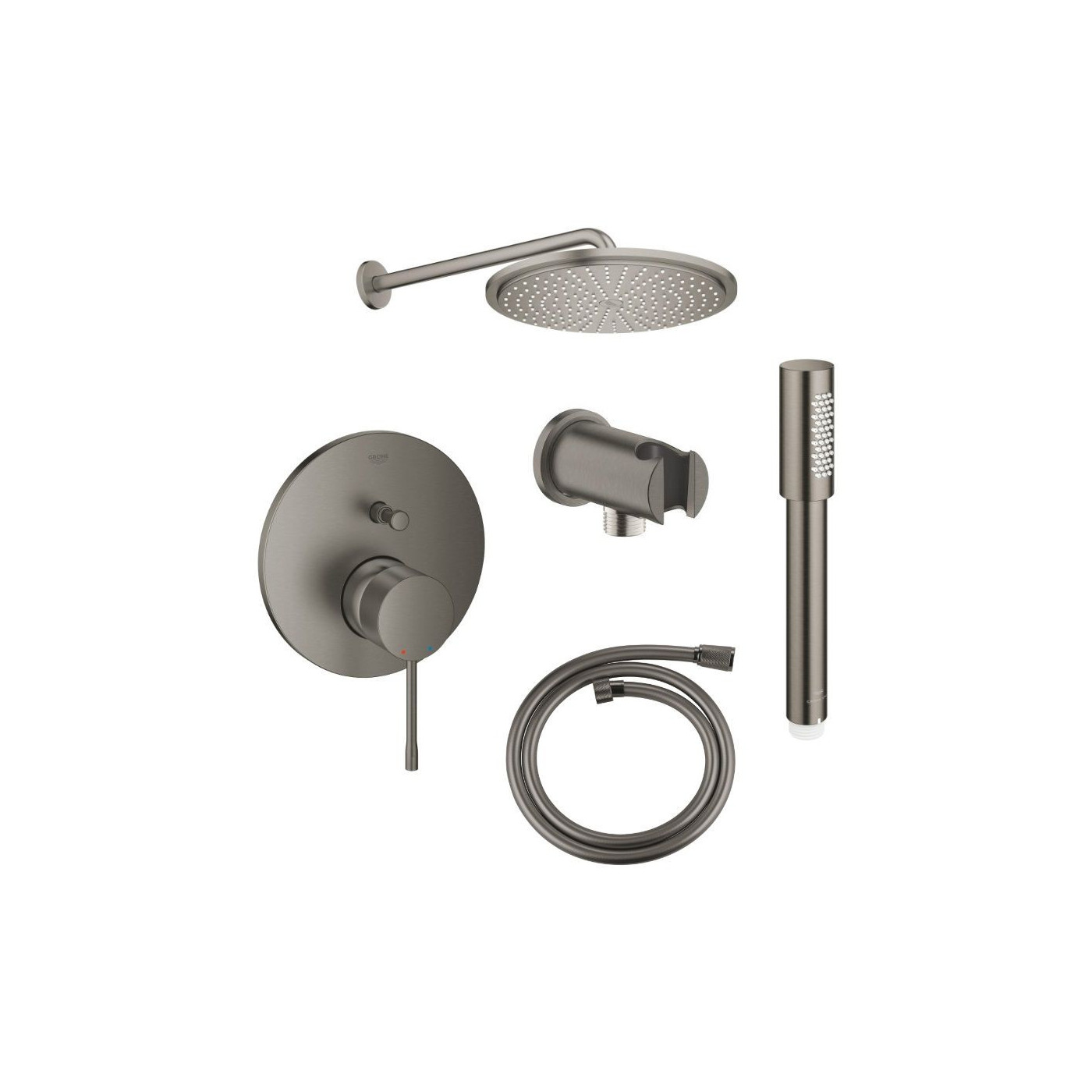 Zestaw Prysznicowy Essence Brushed Hard Graphite 24167AL1+26066AL0+28362A01+26866AL0+26658AL0 Grohe