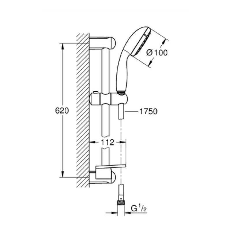 Zestaw Natryskowy New Tempesta 2 Strumienie 27926001 Grohe