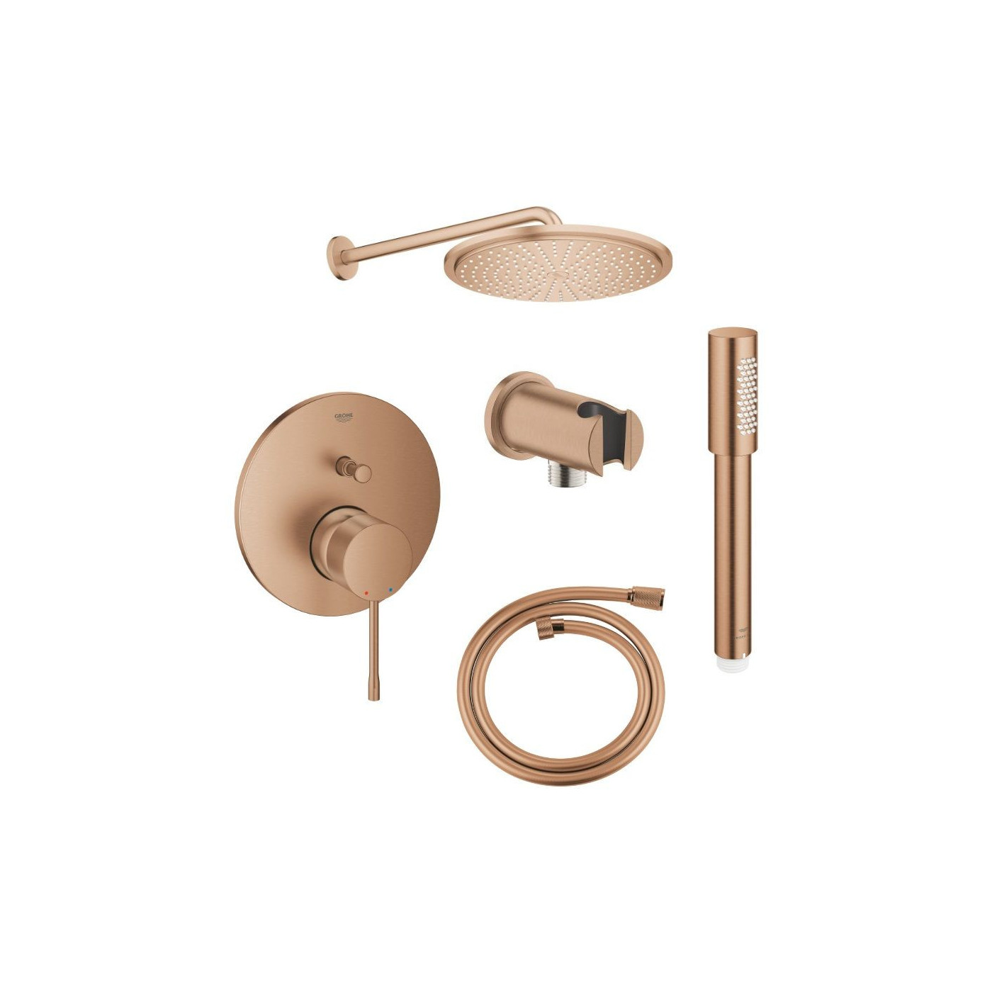 Zestaw Prysznicowy Essence Brushed Warm Sunset 24167DL1+26066DL0+28362DA1+26866DL0+26658DL0 Grohe