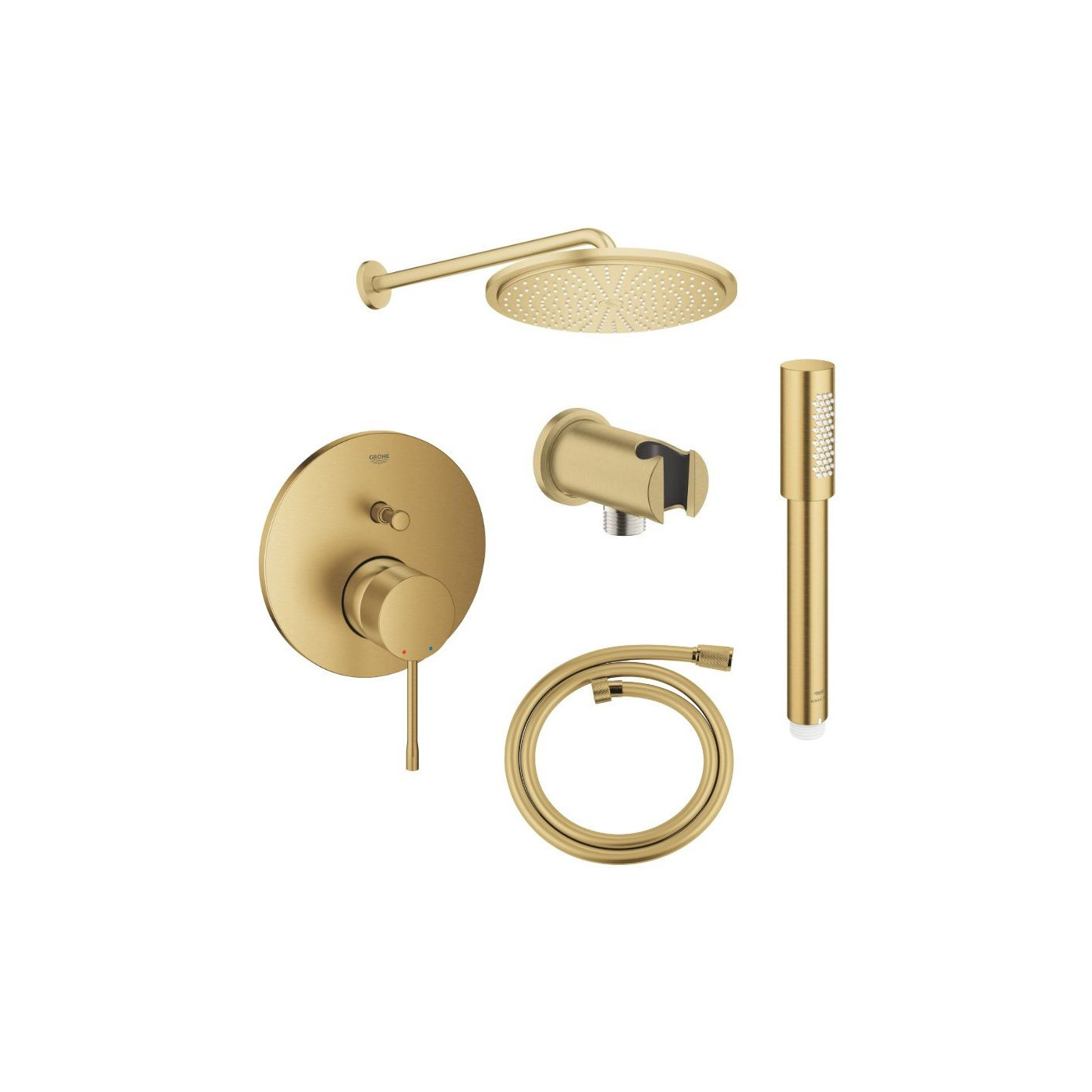 Zestaw Prysznicowy Essence Brushed Cool Sunrise 24167GN1+26066GN0+28362GL1+26866GN0+26658GN0 Grohe