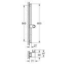Drążek Prysznicowy 600 mm Rainshower Warm Sunset 101673DA0 Grohe