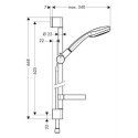 Zestaw Prysznicowy Z Drążkiem 65 cm I Mydelniczką Croma 100 Vario EcoSmart Chrom 27776000 Hansgrohe