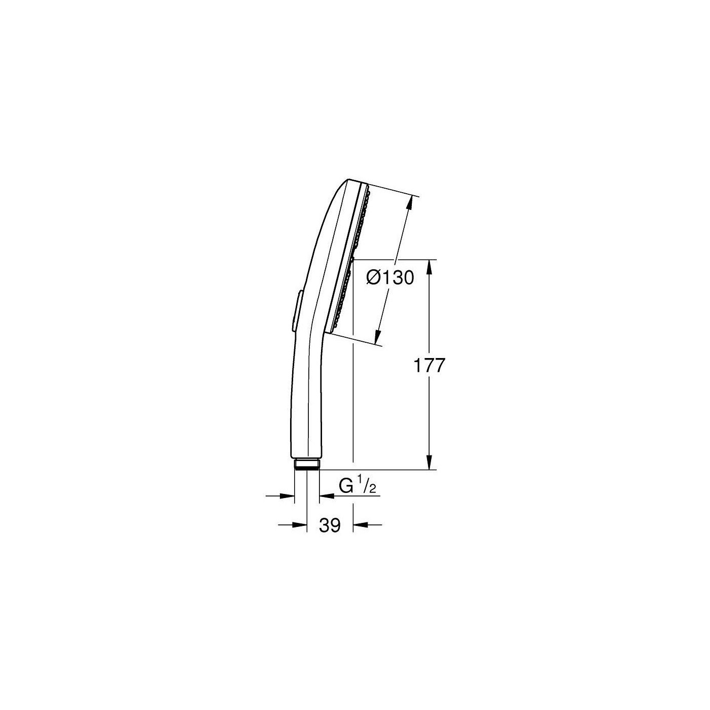 Słuchawka Prysznicowa 3 Strumienie Rainshower Brushed Cool Sunrise 101676GN00 Grohe