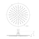 Deszczownica Okrągła Fły 254 mm Stal Nierdzewna Złoty Szczotkowany 04062GN Emporia
