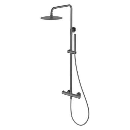 Kolumna Natryskowa Termostatyczna 2-Funkcyjna Z Zestawem Natryskowym I Deszczownicą 250 mm Fly Gun Metal 0401202BN Emporia