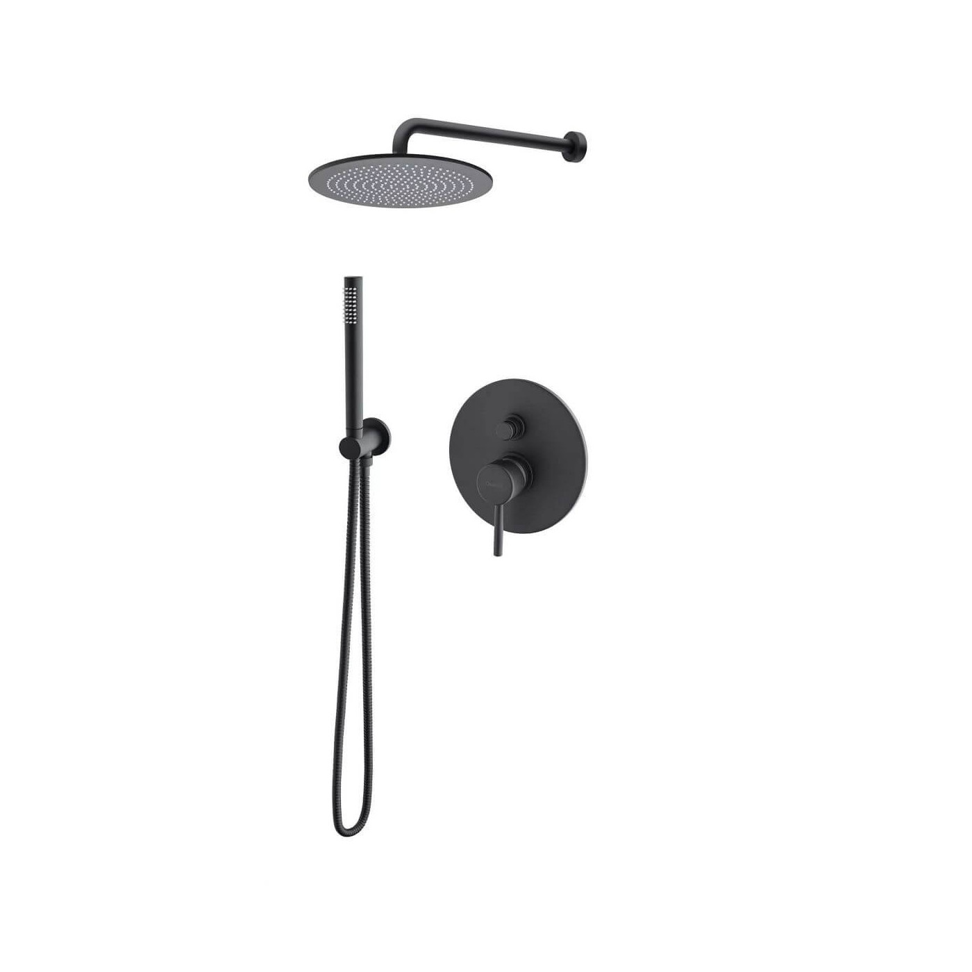 Zestaw Natryskowy Podtynkowy Z Deszczownicą 30 cm Futuro Czarny Mat 65ZES30/CZAR Giulini Giovanni
