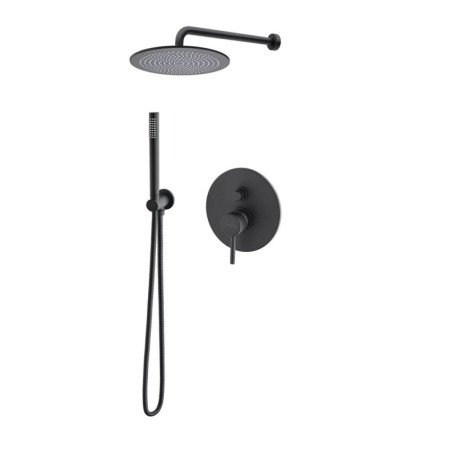 Zestaw Natryskowy Podtynkowy Z Deszczownicą 30 cm Futuro Czarny Mat 65ZES30/CZAR Giulini Giovanni