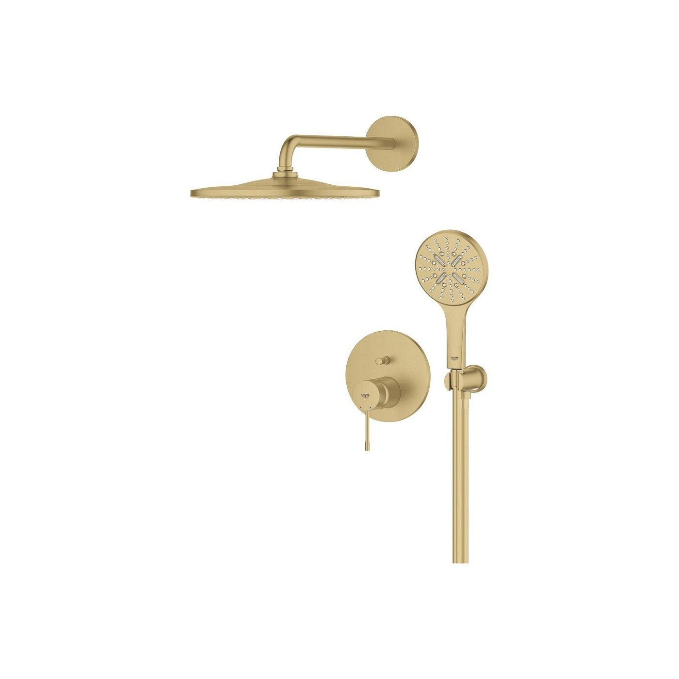 Zestaw Prysznicowy Podtynkowy Z Deszczownicą Rainshower Mono 310 Essence Brushed Cool Sunrise 25287GN0 Grohe