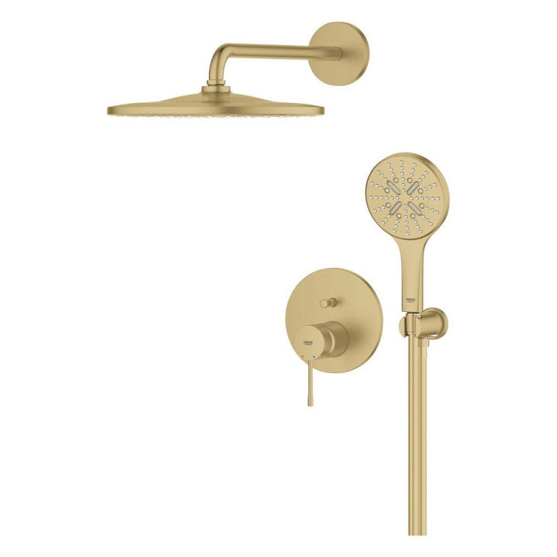 Zestaw Prysznicowy Podtynkowy Z Deszczownicą Rainshower Mono 310 Essence Brushed Cool Sunrise 25287GN0 Grohe