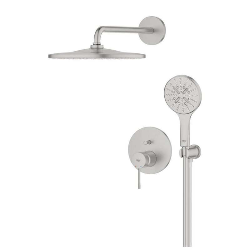 Zestaw Prysznicowy Podtynkowy Z Deszczownicą Rainshower Mono 310 Essence Stal Nierdzewna 25287DC0 Grohe