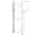 Drążek Prysznicowy Raindance Unica 90 cm Z Wężem Isiflex 160 cm 27636000 Hansgrohe