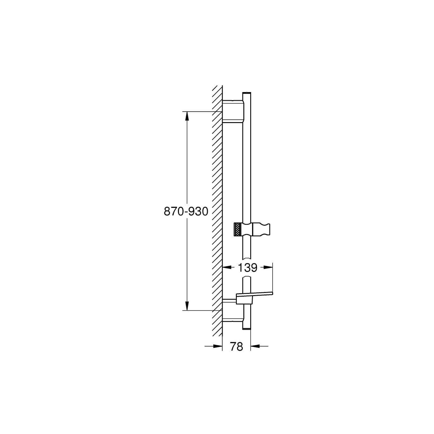 Drążek Rainshower Smartactive Hard Graphite 26603A00 Grohe
