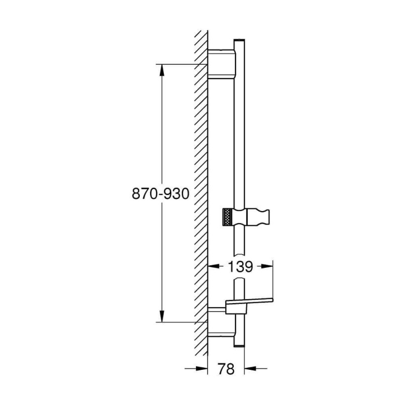 Drążek Prysznicowy 900 mm Rainshower SmartActive 26603000 Grohe