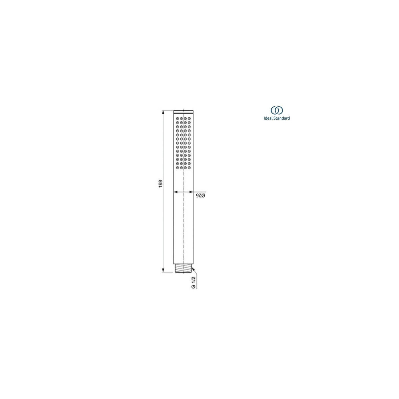 Zestaw Natryskowy Termostatyczny Ceratherm Z Deszczownicą Czarny Mat A7573XG Ideal Standard