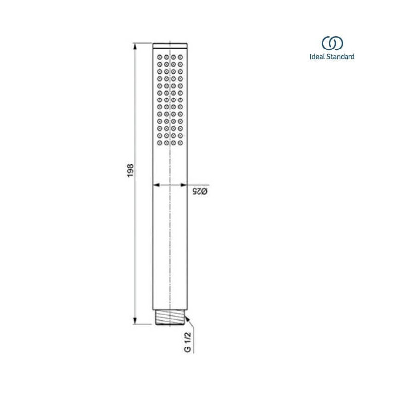 Zestaw Natryskowy Termostatyczny Ceratherm Z Deszczownicą Czarny Mat A7573XG Ideal Standard
