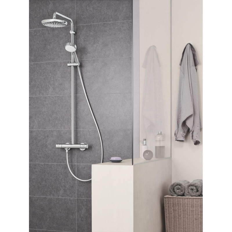 System Prysznicowy Z Termostatem Do Montażu Ściennego Tempesta Cosmopolitan 210 27922001 Grohe