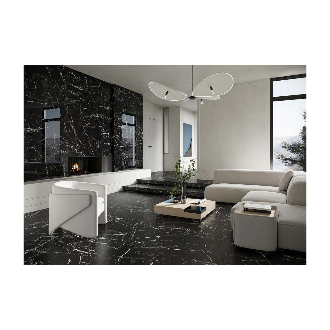 Płytka Gresowa Marmo Morocco Black Poler 119,7x119,7 Cerrad x La Mania Home