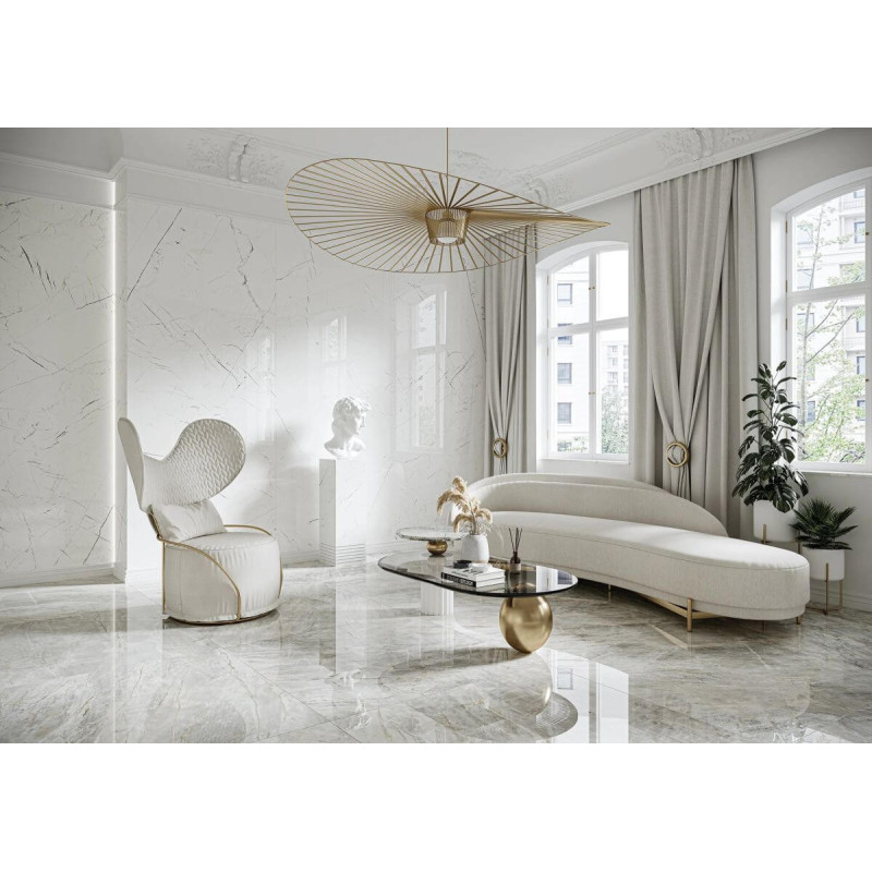 Płytka Gresowa Marmo Thassos White Poler 119,7x119,7 Cerrad x La Mania Home