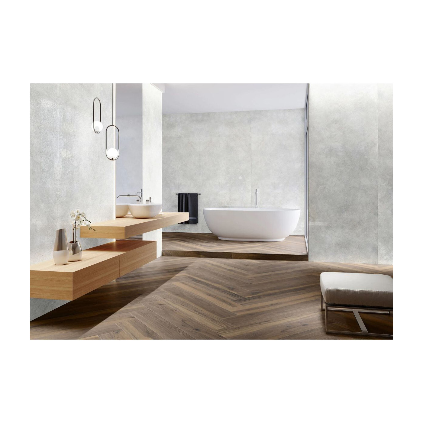 Płytka Gresowa Modern Concrete Silver Mat 119,7x119,7 Cerrad x La Mania Home