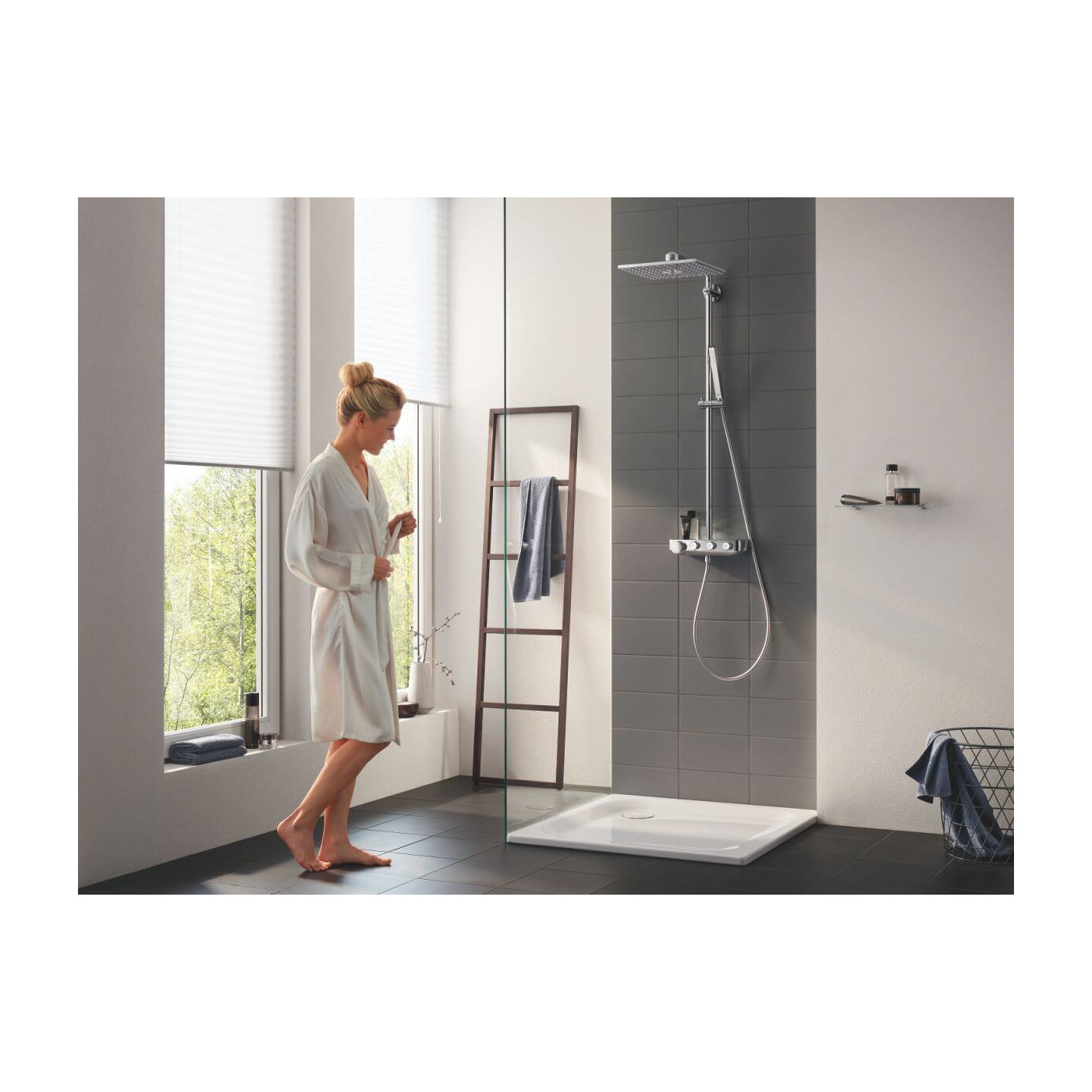 System Prysznicowy Z Termostatem Do Montażu Ściennego Euphoria Smartcontrol System 310 Cube Duo 26508000 Grohe