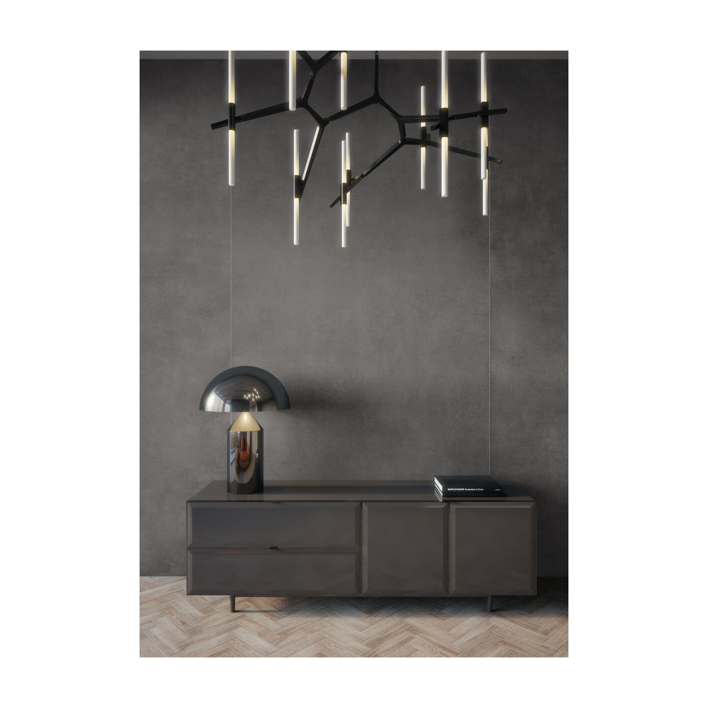 Płytka Concrete Anthracite Mat 59,7x59,7 Cerrad