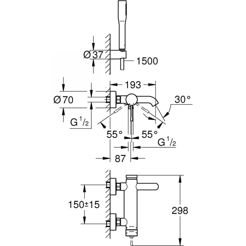 Zestaw Wannowy Essence 33628001 Grohe