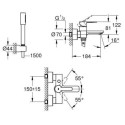 Jednouchwytowa Bateria Wannowa Z Zestawem Prysznicowym Lineare 33850001 Grohe
