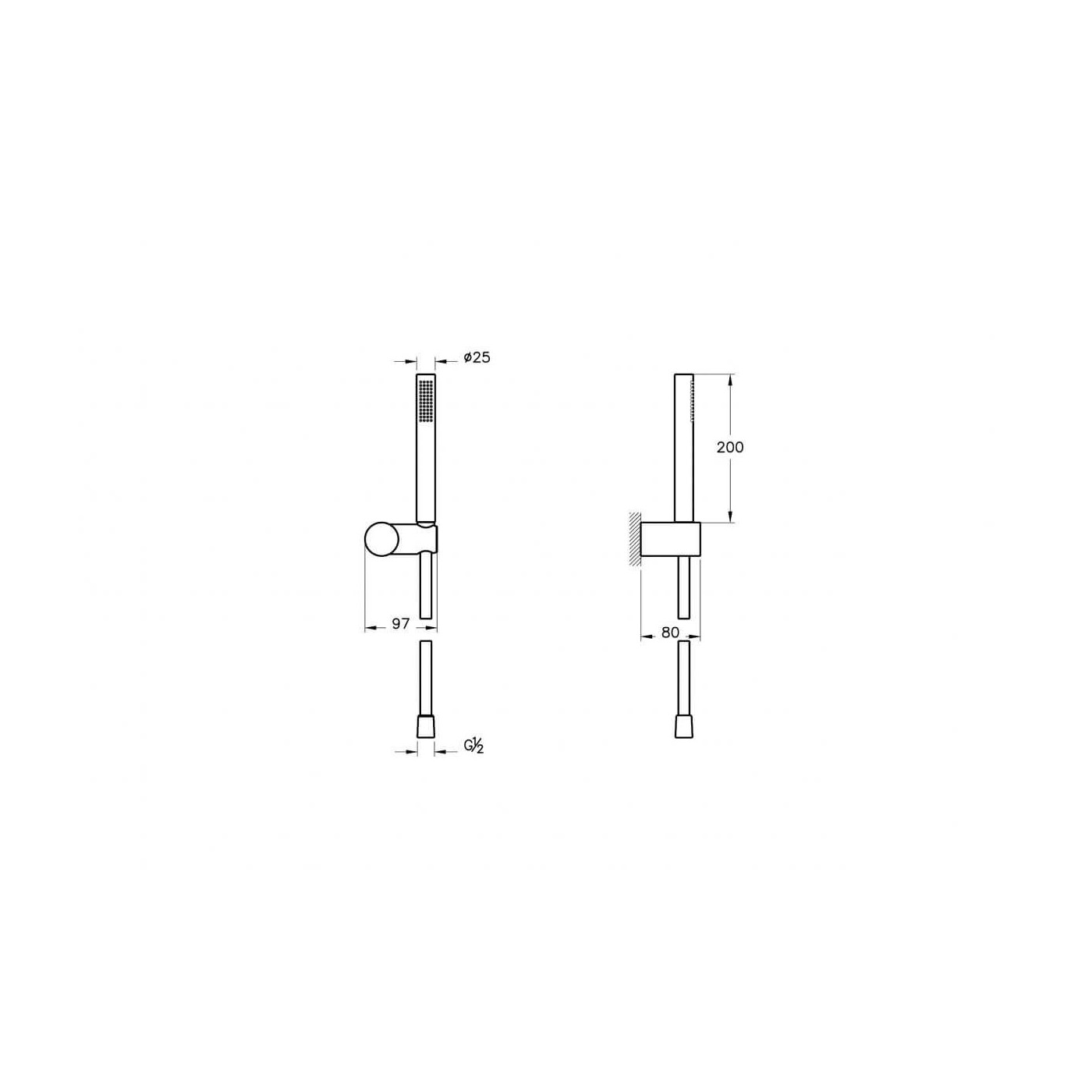 Zestaw Prysznicowy Origin Czarny Mat A4554336 Vitra