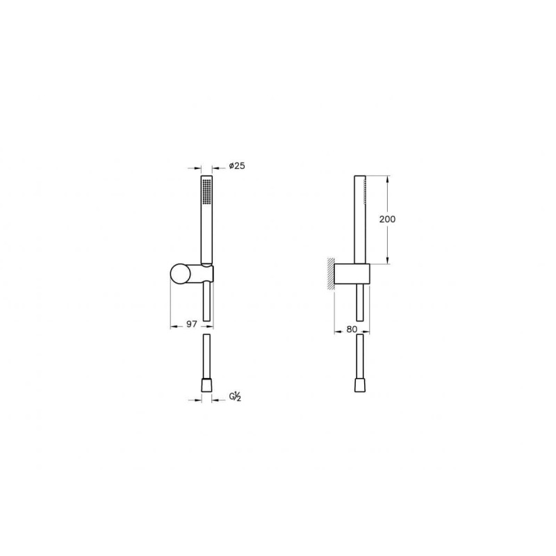 Zestaw Prysznicowy Origin Czarny Mat A4554336 Vitra