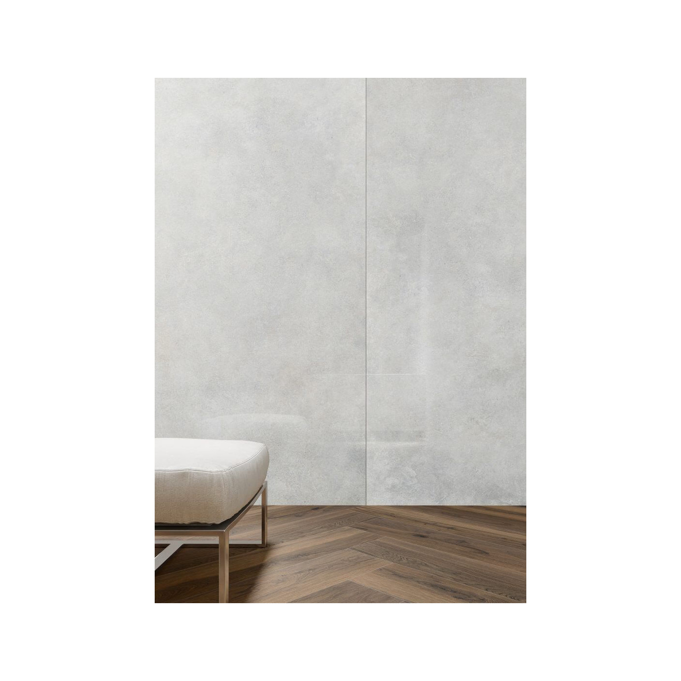 Płytka Podłogowa Modern Concrete Silky Cristal Silver Lappato 79,7x79,7 Cerrad x La Mania Home