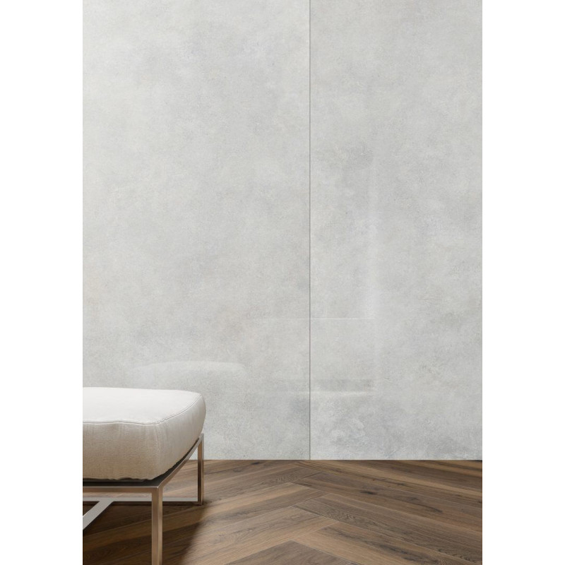 Płytka Podłogowa Modern Concrete Silky Cristal Silver Lappato 79,7x79,7 Cerrad x La Mania Home