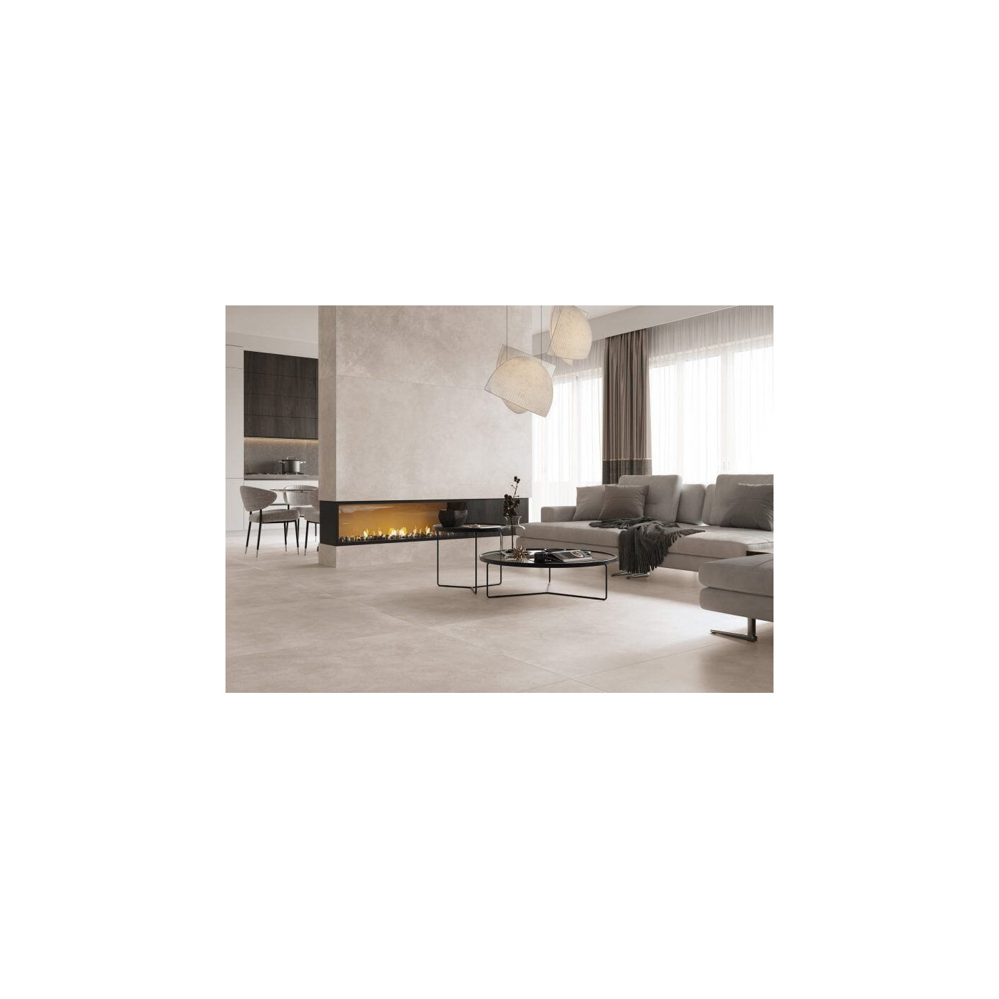 Płytka Lamania Modern Concrete Silver Mat 119,7x289,7 Cerrad x La Mania Home