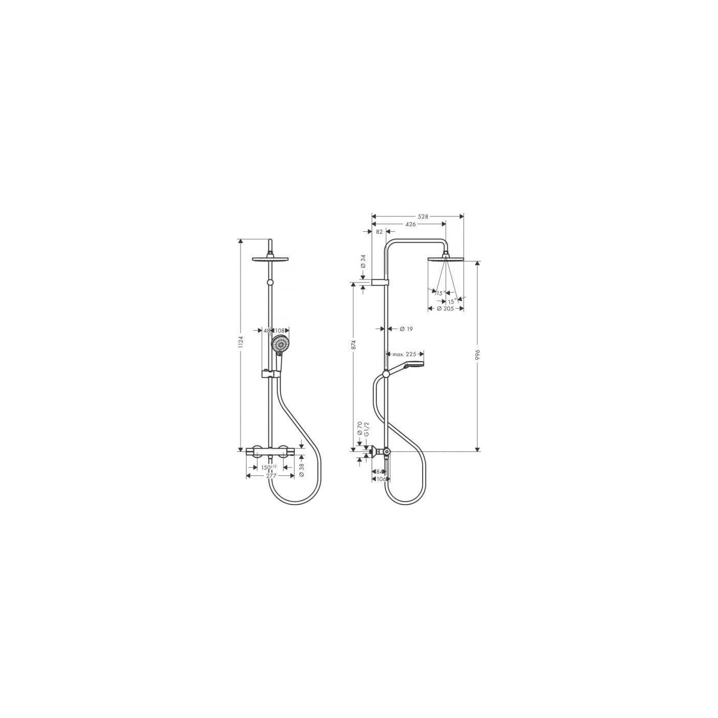 Komplet Prysznicowy Vernis Blend 200 1Jet Ecosmart 26089670 Hansgrohe