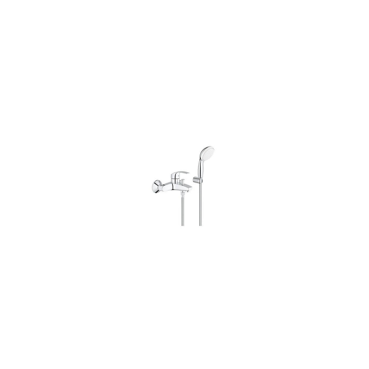 Jednouchwytowa Bateria Wannowa Z Zestawem Prysznicowym Eurosmart 3330220A Grohe