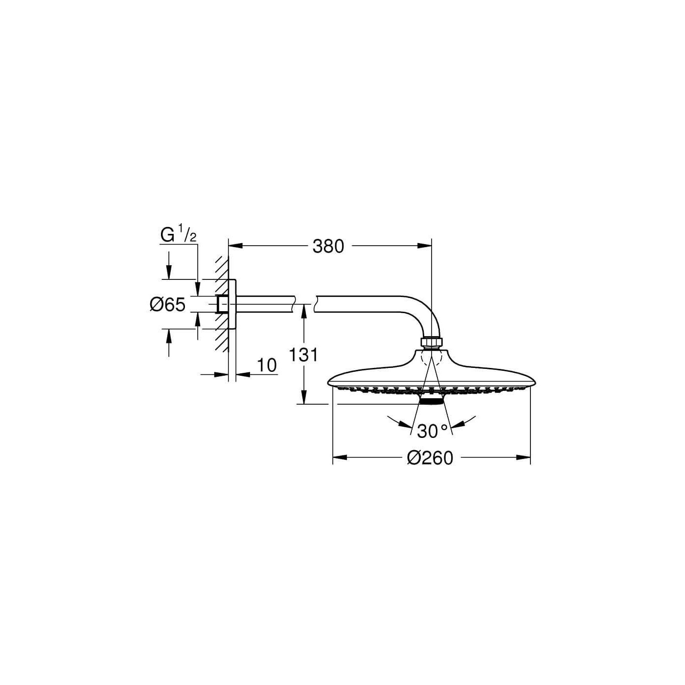Deszczownica Euphoria Chrom 26459000 Grohe
