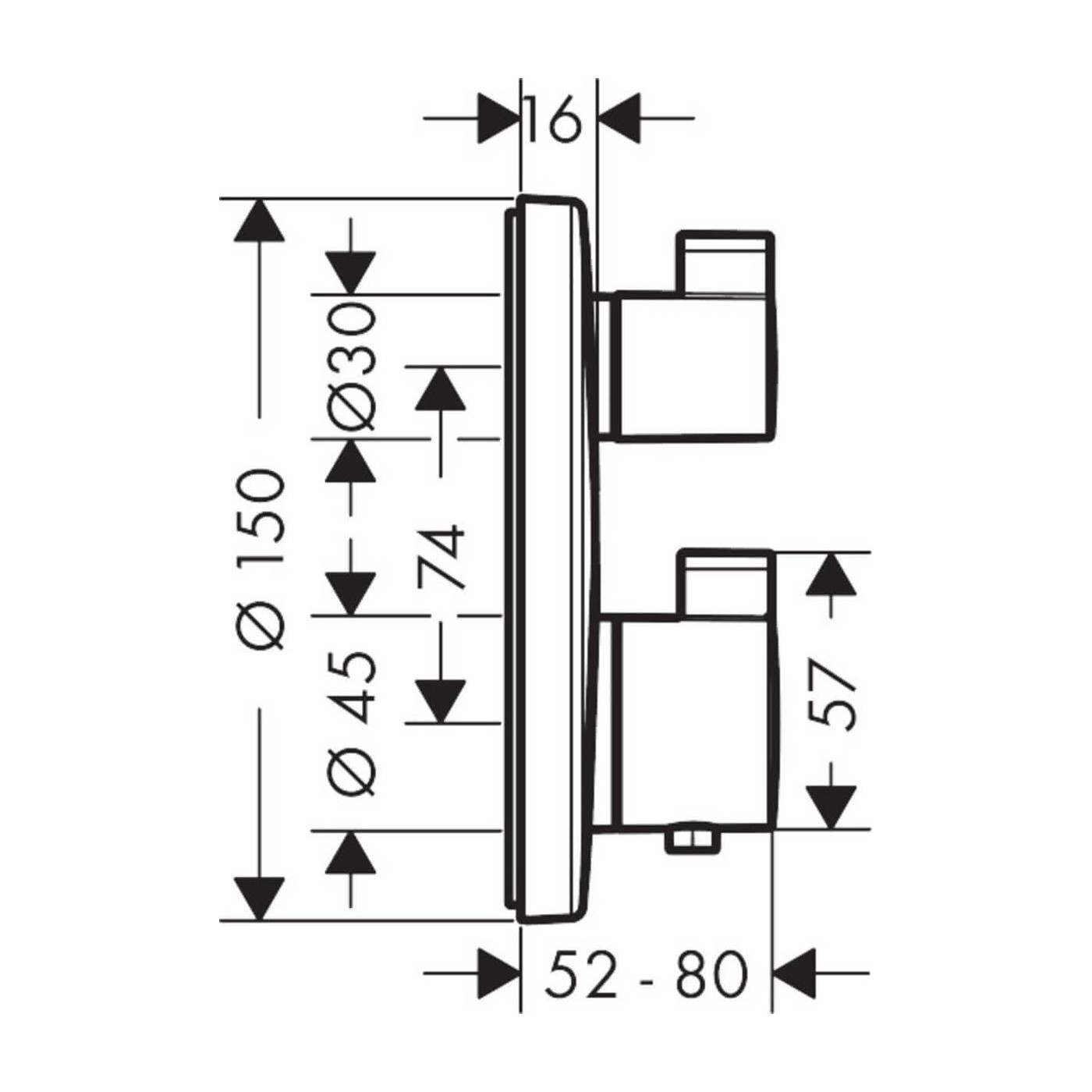 Bateria Ecostat S 15758000 Hansgrohe