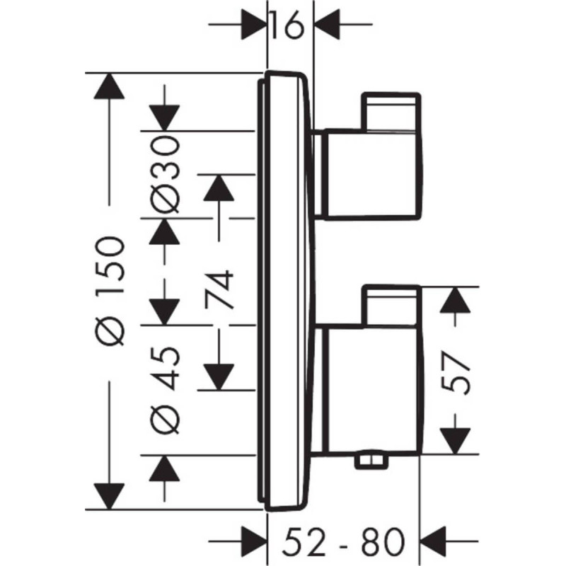 Bateria Ecostat S 15758000 Hansgrohe