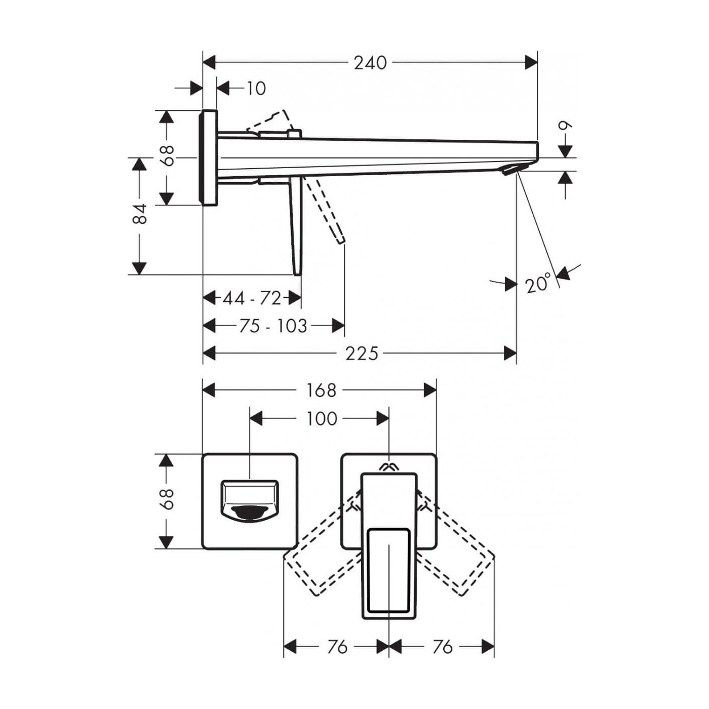 Bateria Umywalkowa Podtynkowa Metropol Chrom 74526000 Hansgrohe