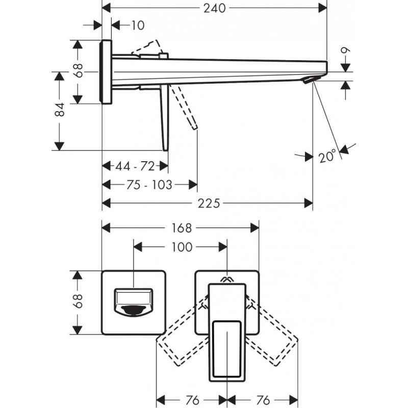 Bateria Umywalkowa Podtynkowa Metropol Chrom 74526000 Hansgrohe
